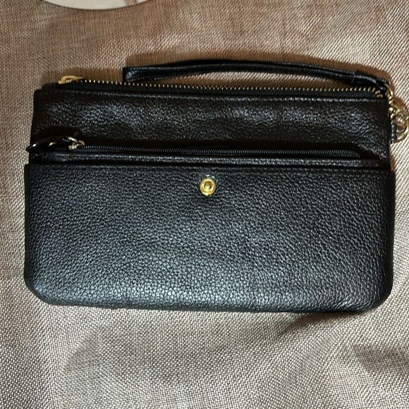 Lodis Olivia Black Italian Leather Wristlet Wallet Combo. NWOT - Picture 1 of 9